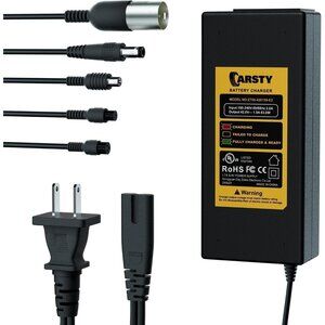 Carsty 42V Electric Scooter & Hoverboard Charger UL Certified with 5-in-1 Univer